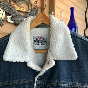 Levi’s 42L Authentic Jean Jacket Sherpa vintage Denim Cowboy Trucker  #706080216